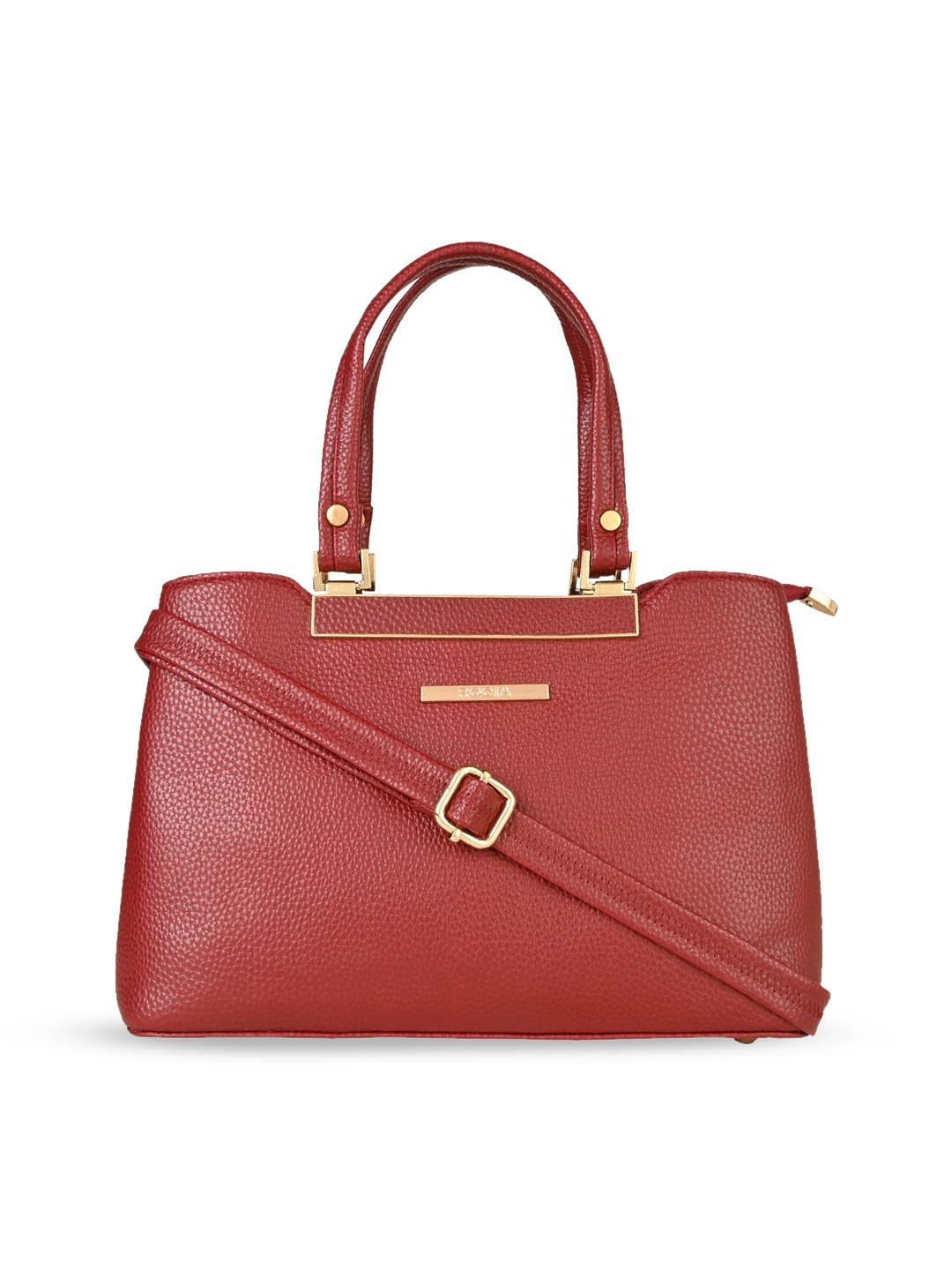

Rocia PU Structured Handheld Bag, Maroon
