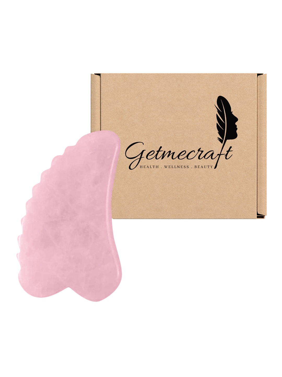 

Getmecraft Rose Quartz Teeth Shape Gua Sha Tool, Pink