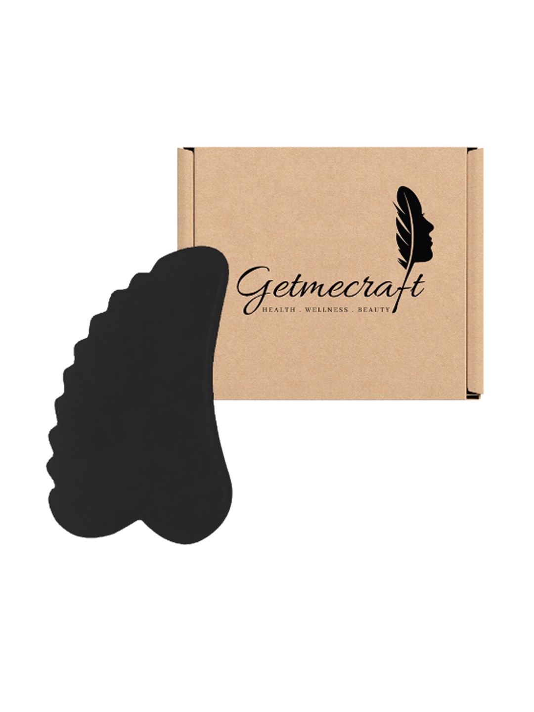 

Getmecraft Black Obsidian Comb Edge Gua Sha Facial Massage Tool