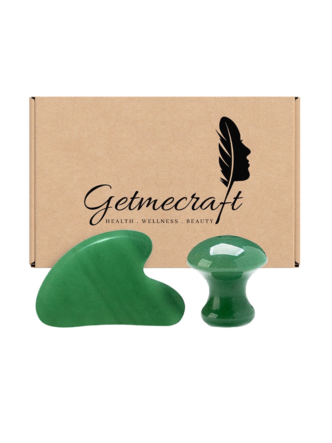 

Getmecraft Jade Gua Sha & Mushroom Gua Sha Facial Massage Tool, Green