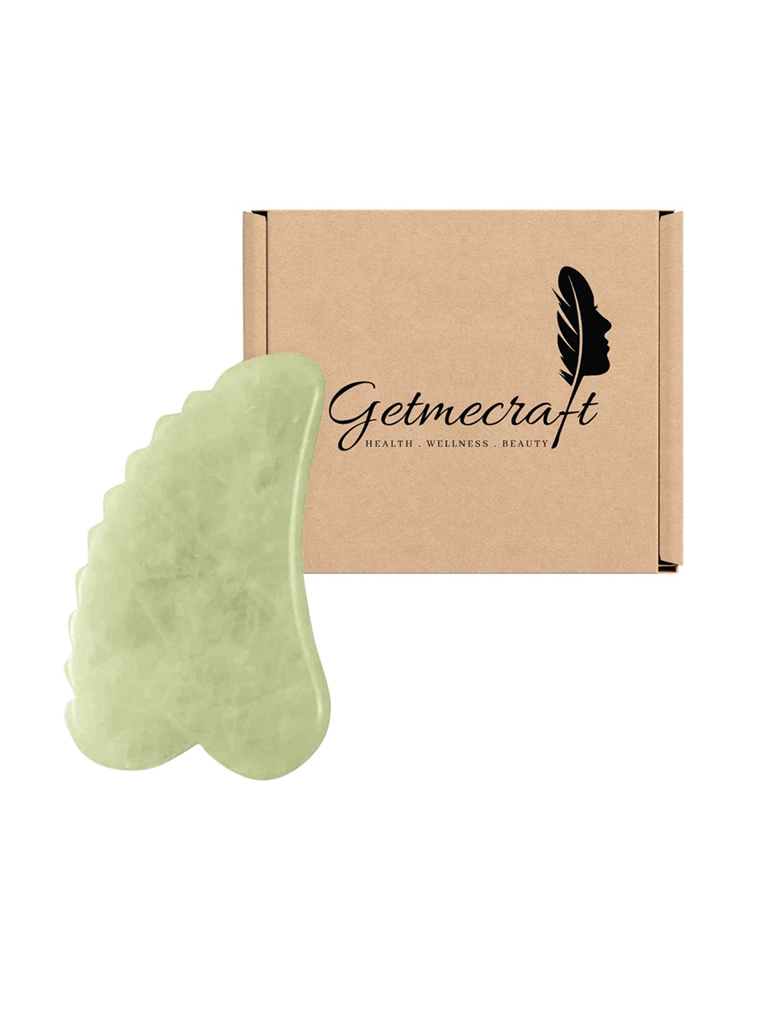 

Getmecraft Jade Comb Edge Gua Sha Facial Massage Tool, Green