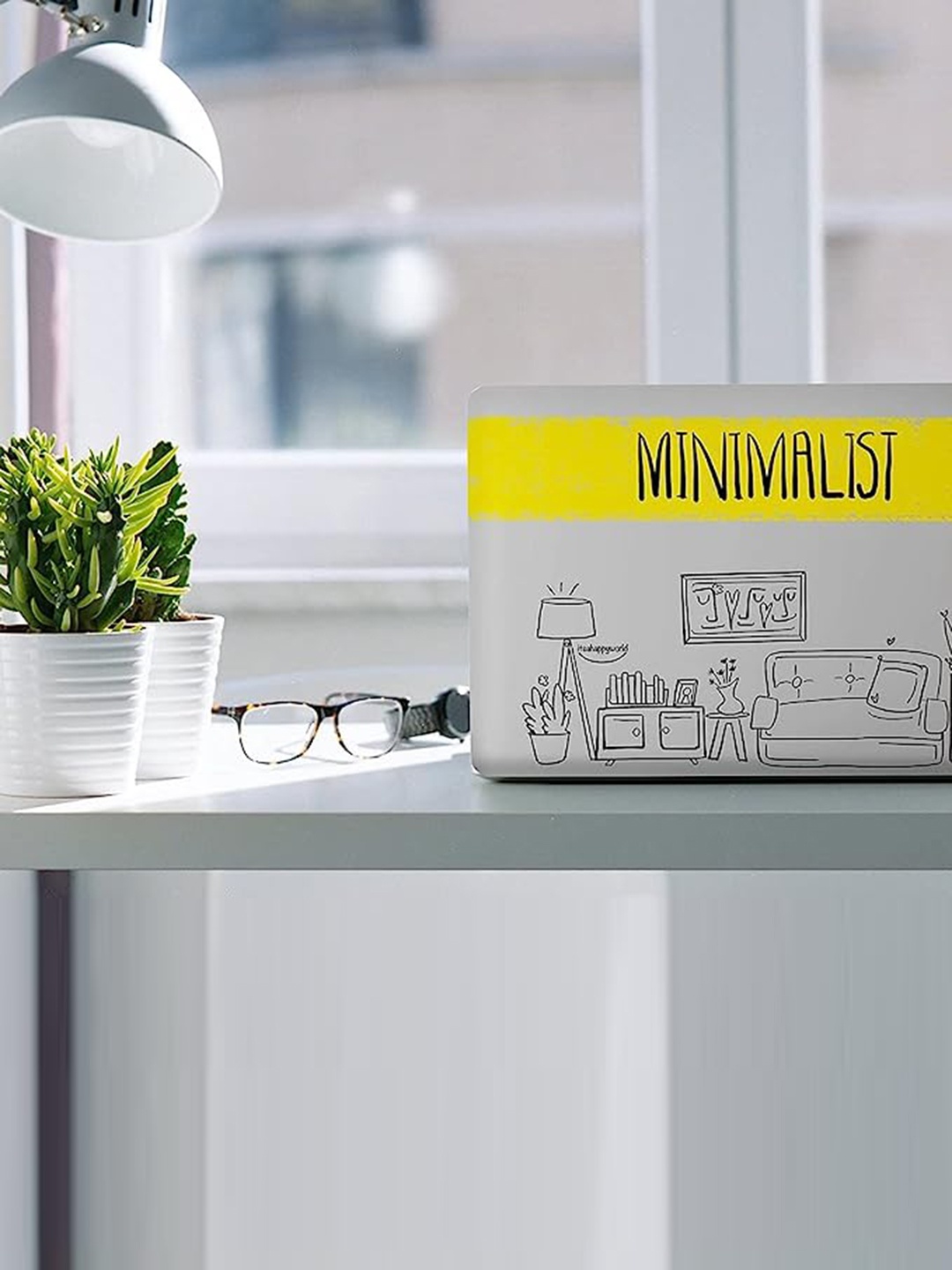 

happywagon Minimalist Typography Printed Laptop Skin, Grey