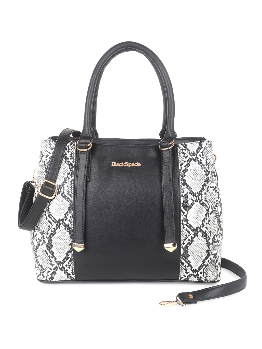 

Black Spade Animal Textured Structured Handheld Bag