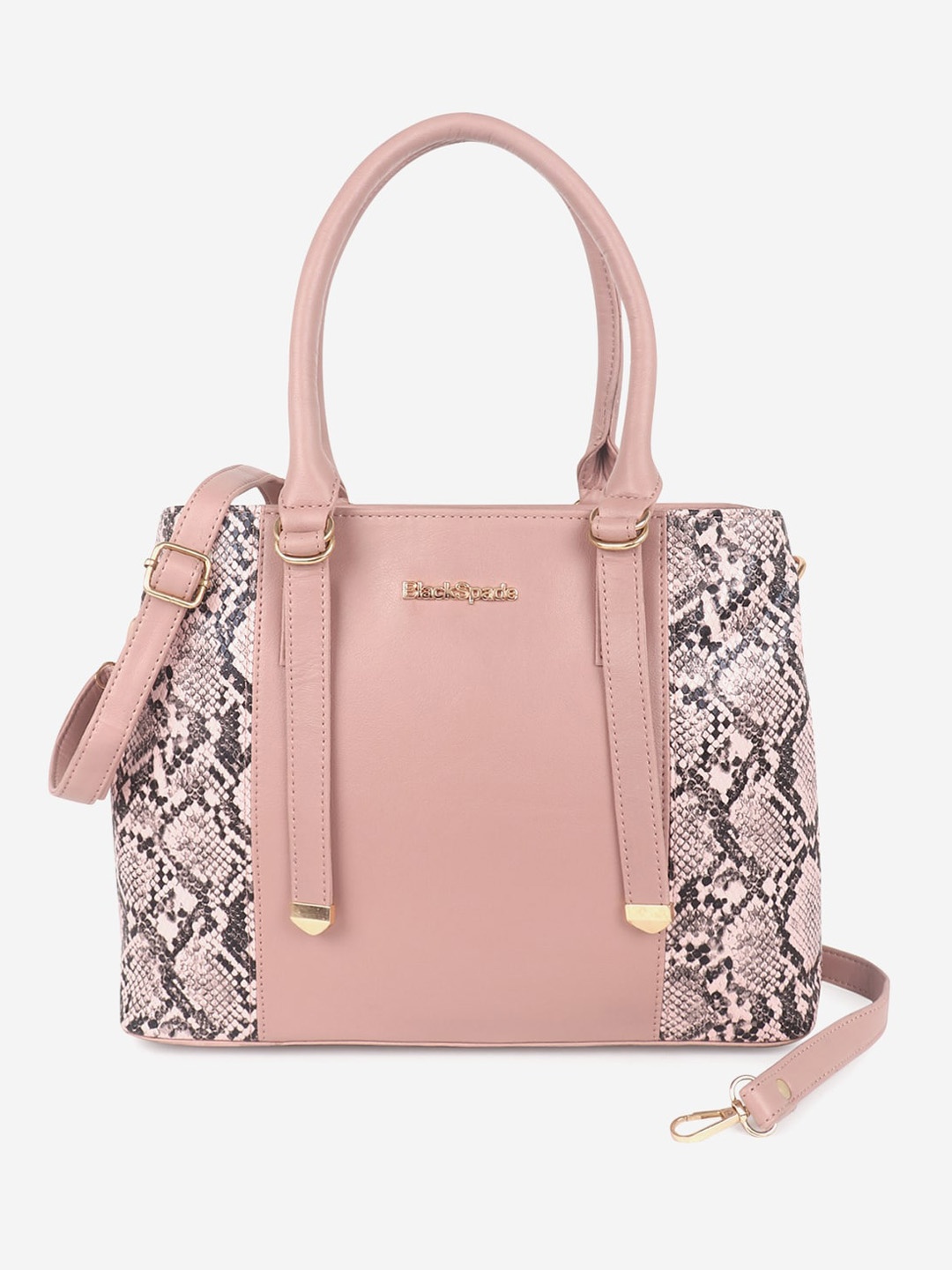 

Black Spade Animal Textured Structured Handheld Bag, Pink