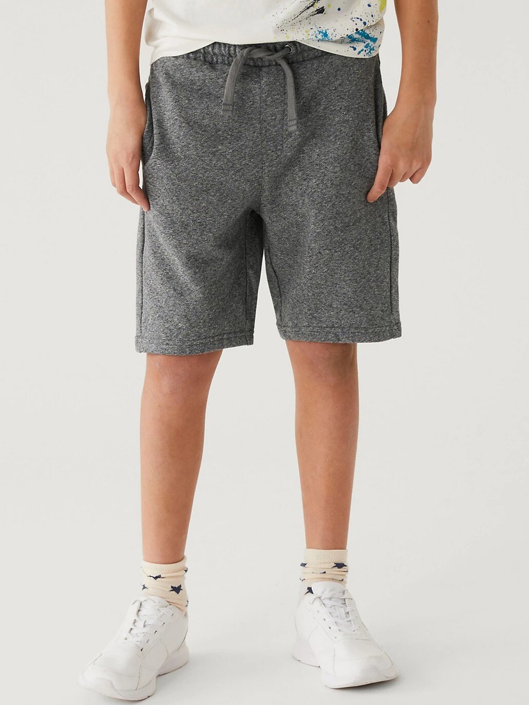 

Marks & Spencer Boys Regular Fit High-Rise Shorts, Charcoal