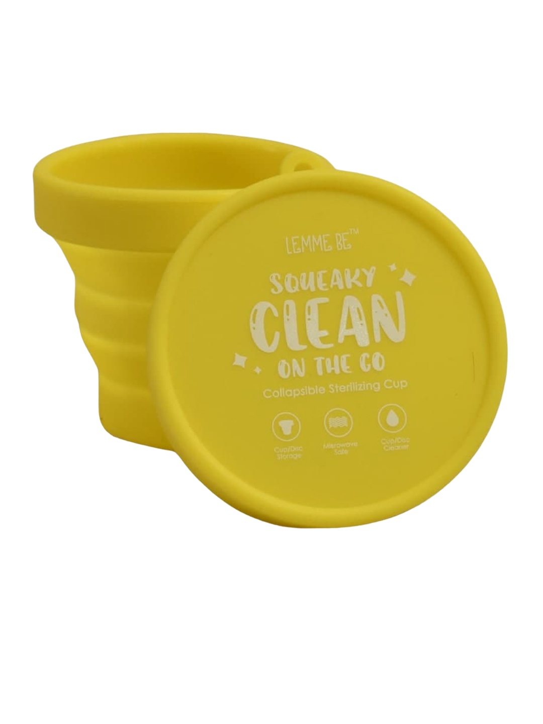 

LEMME BE Set of 2 Yellow Collapsible Menstrual Cup Cleaner