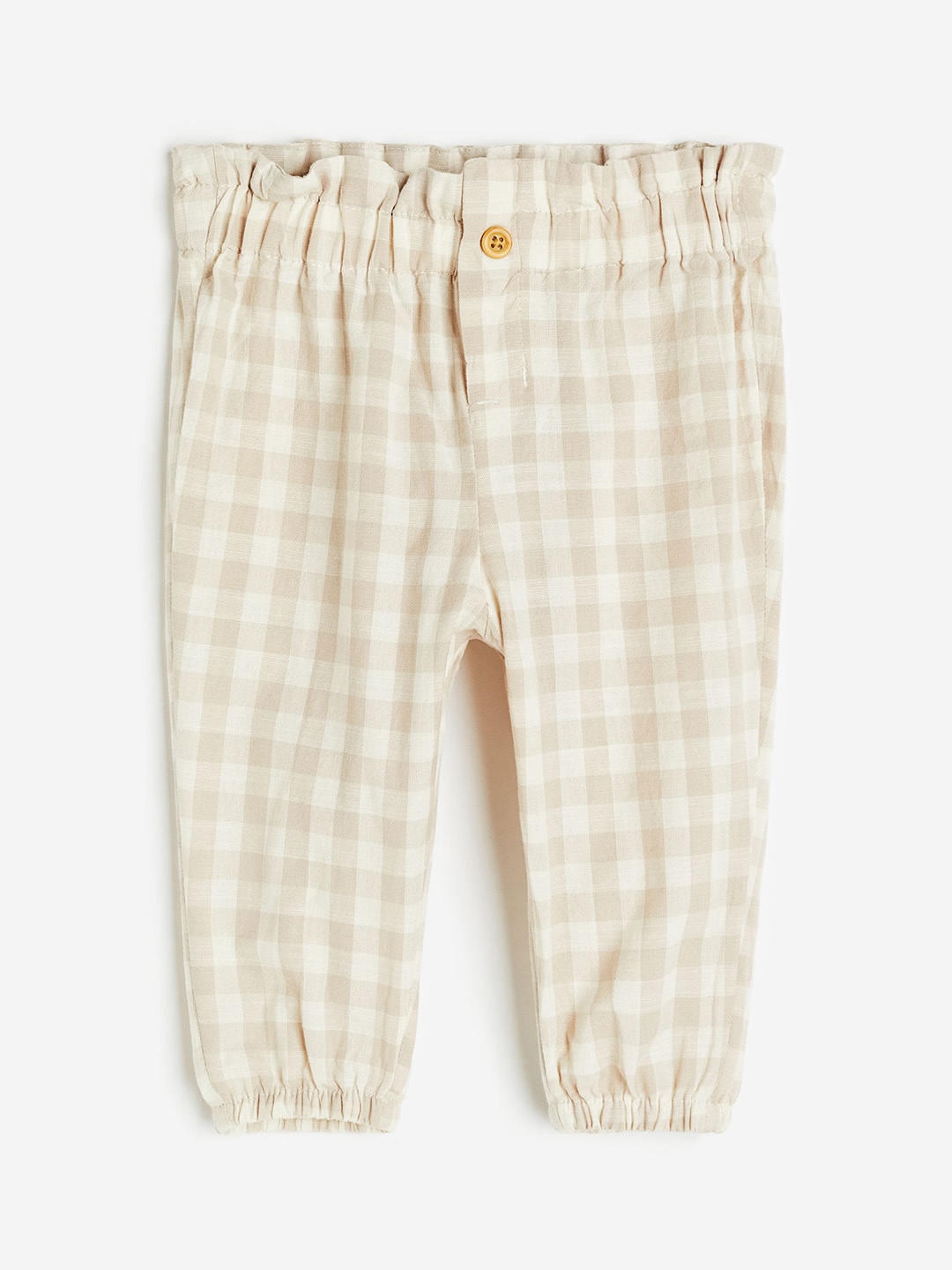 

H&M Girls Paper Bag Trousers, Beige