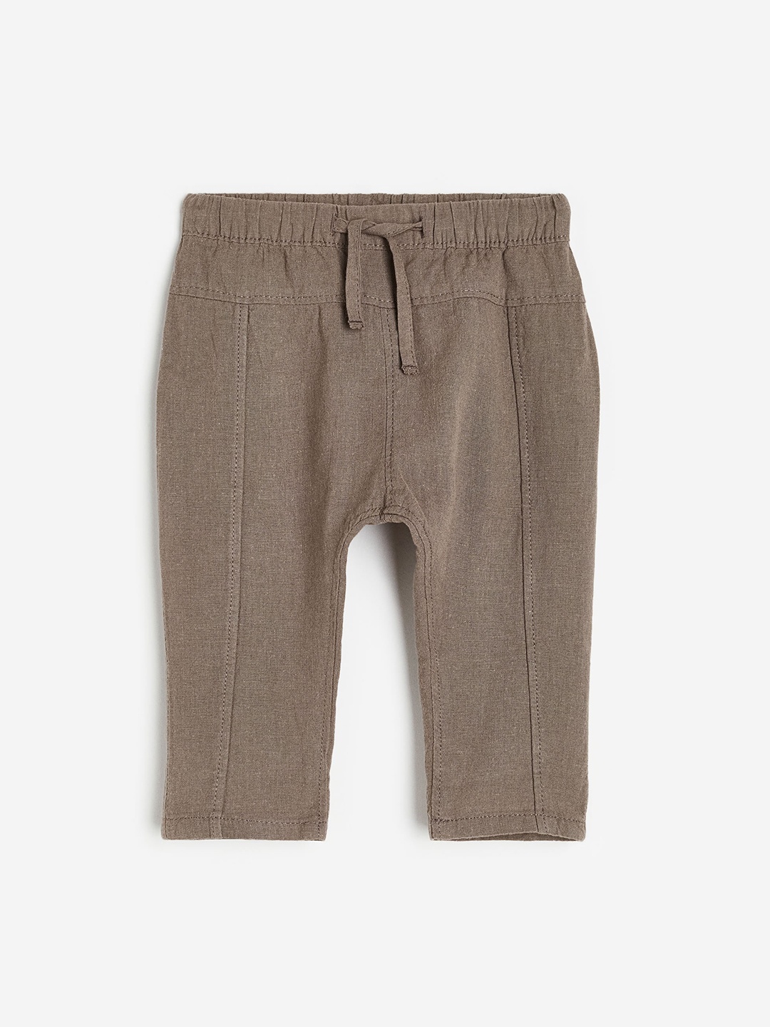 

H&M Boys Linen-Blend Trousers, Brown