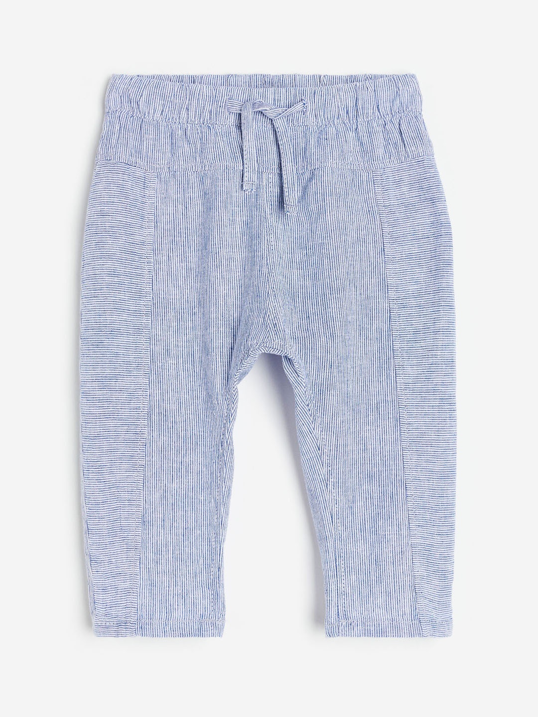 

H&M Boys Linen-Blend Trousers, Blue