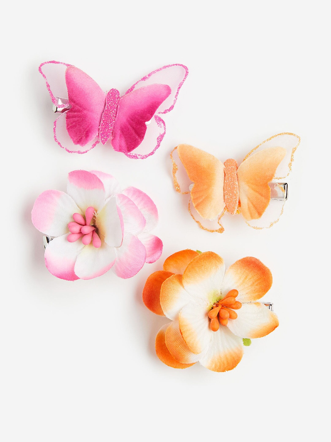 

H&M Girls 4-Pack Hair Clips, Pink