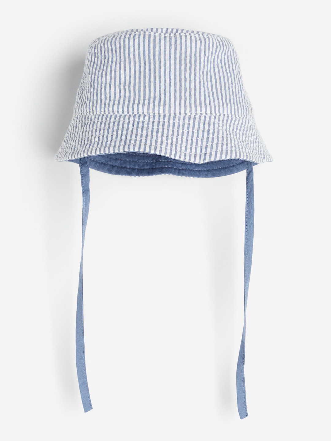

H&M Boys Pure-Cotton Reversible Bucket Hat, Blue