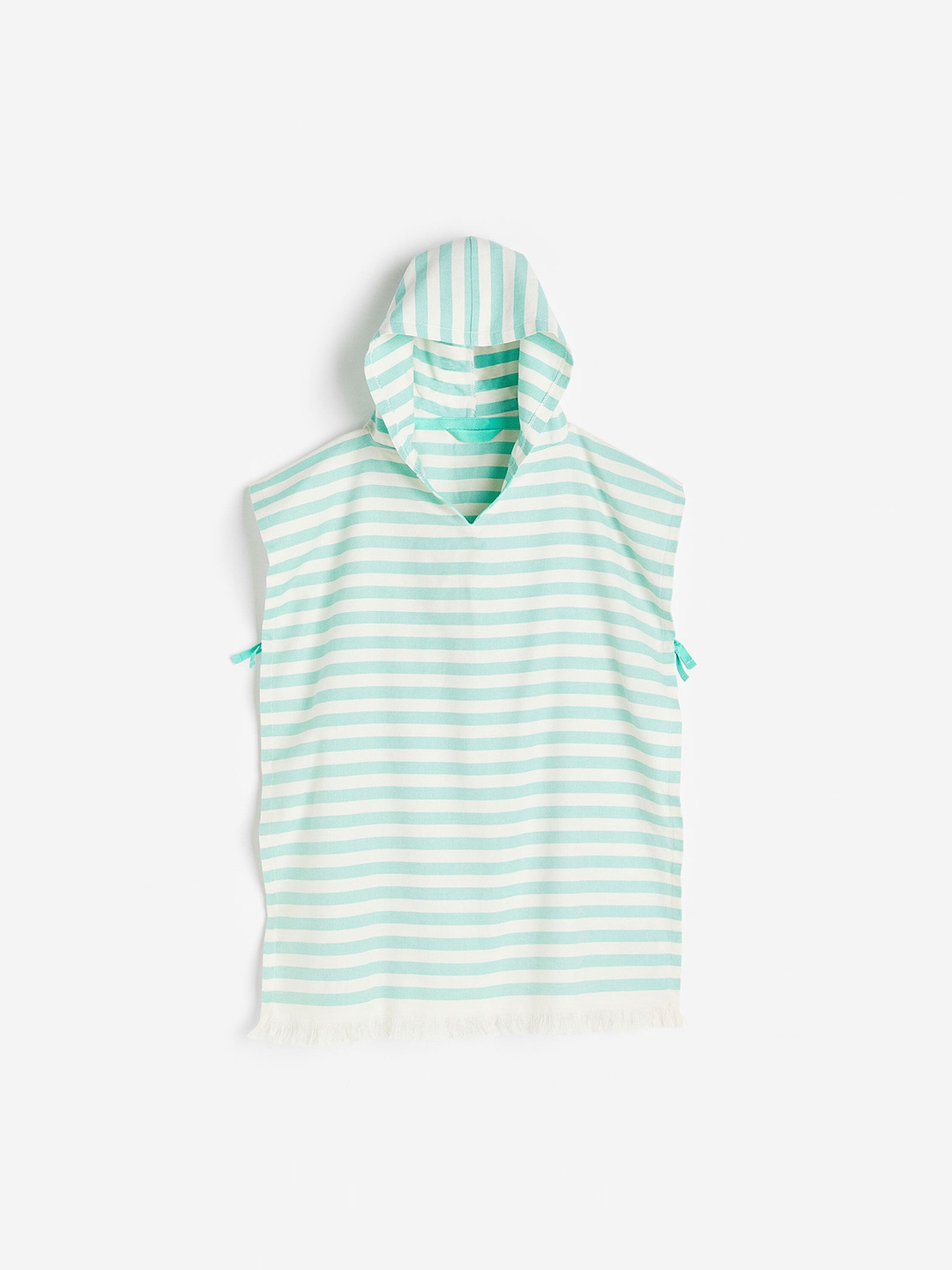 

H&M Kids Pure-Cotton Beach Poncho, Green