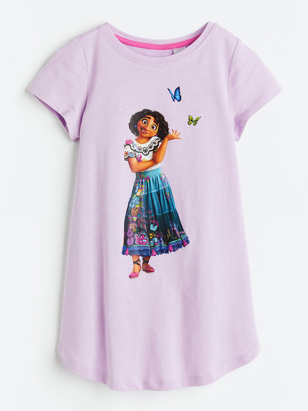 

H&M Girls Printed Pure-Cotton Nightdress, Purple