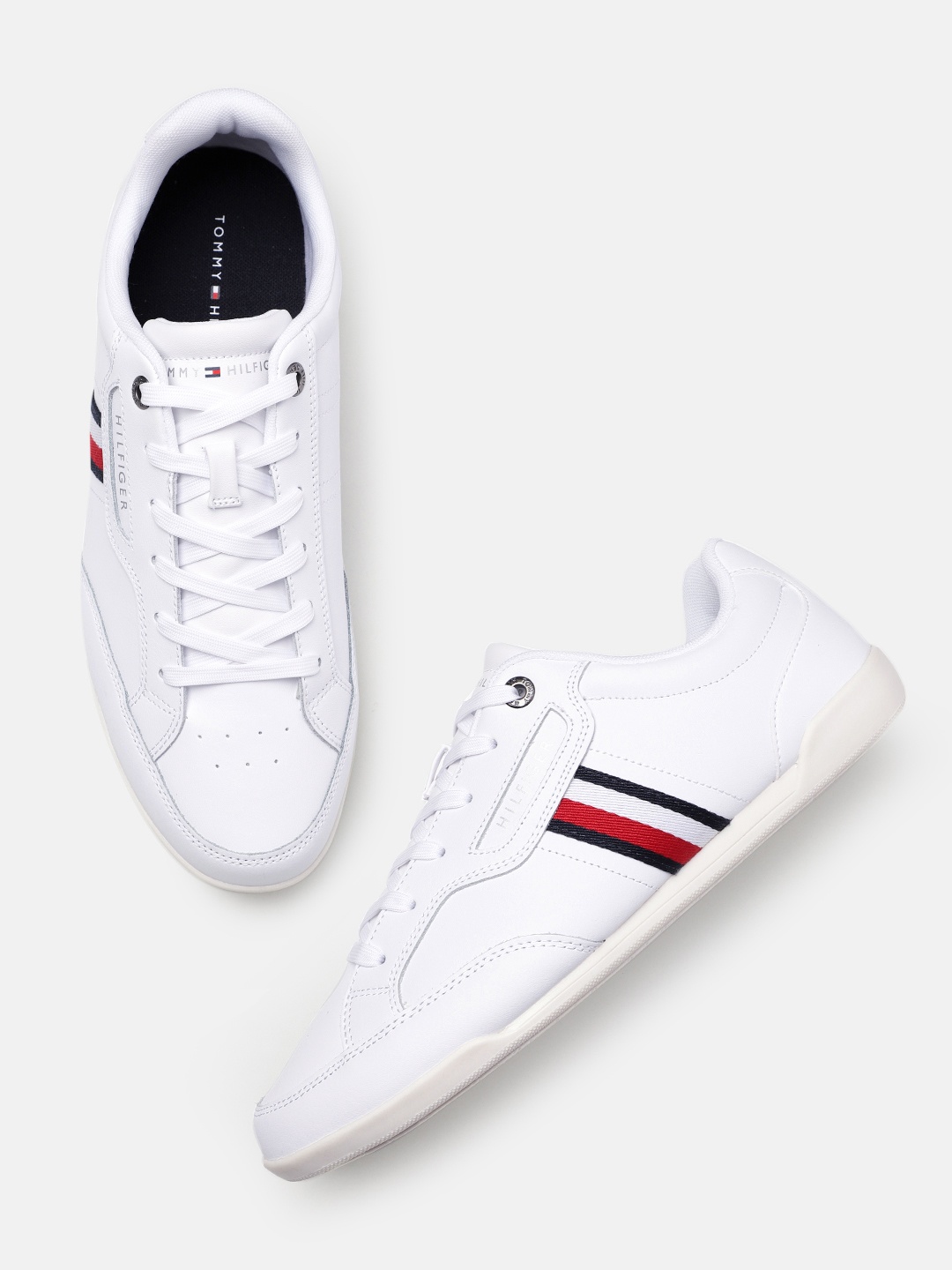 

Tommy Hilfiger Men Classic Leather Sneakers, White