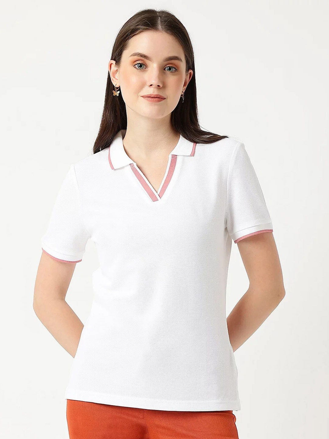 

Marks & Spencer Polo Collar Pure Cotton T-Shirt, White