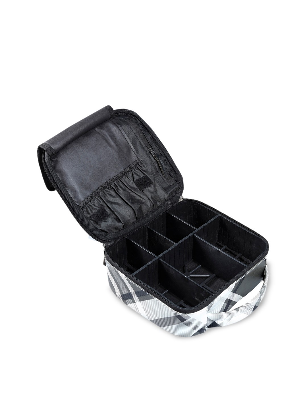 

Sasimo Black & White Checked Makeup Organiser