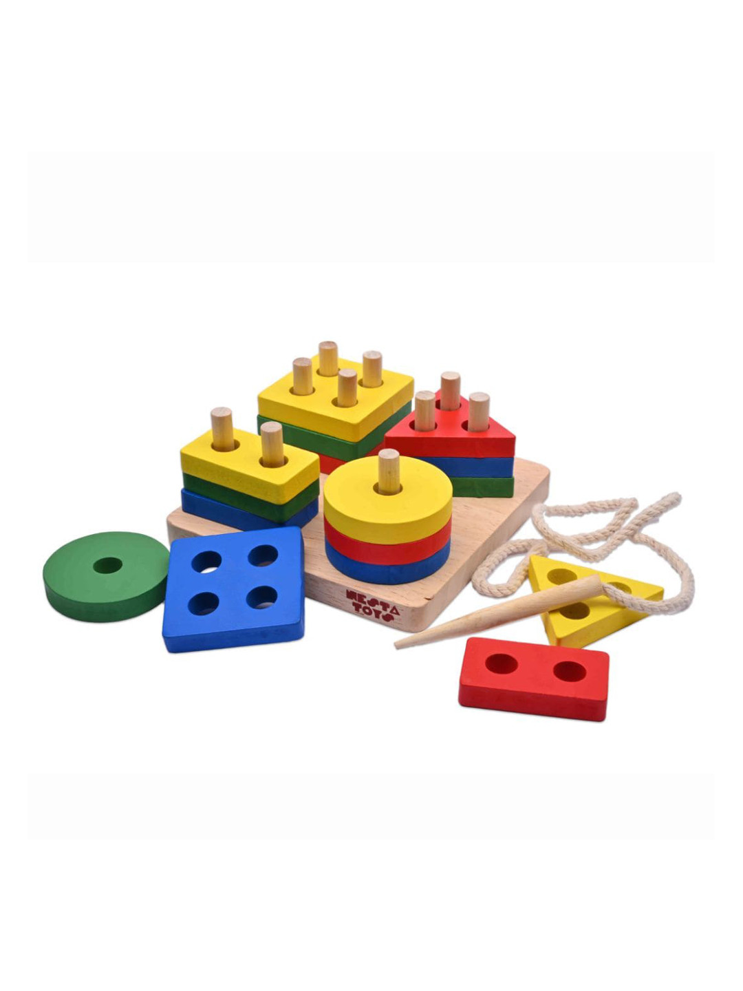 

Nesta Toys Wooden Shape Sorter Puzzle, Yellow