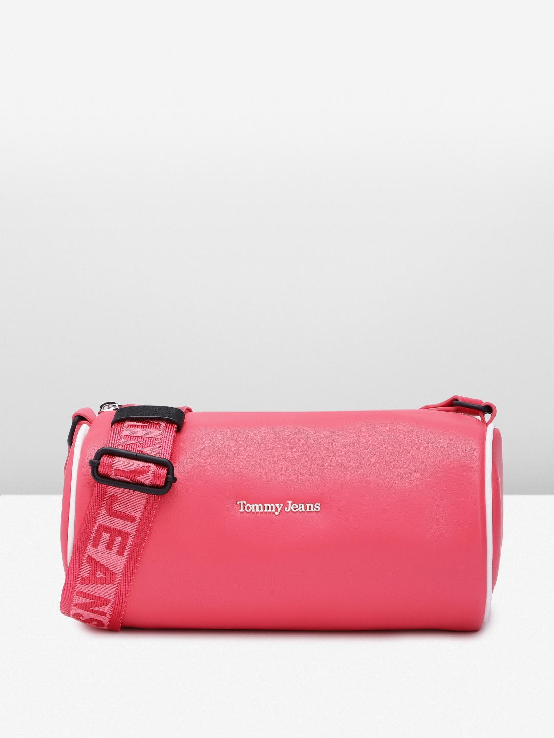 

Tommy Hilfiger Solid PU Bowling Sling Bag, Pink