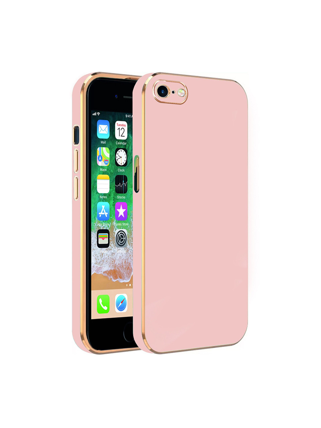 

Karwan Electroplated Chrome 6D iPhone 6 Back Cover, Pink