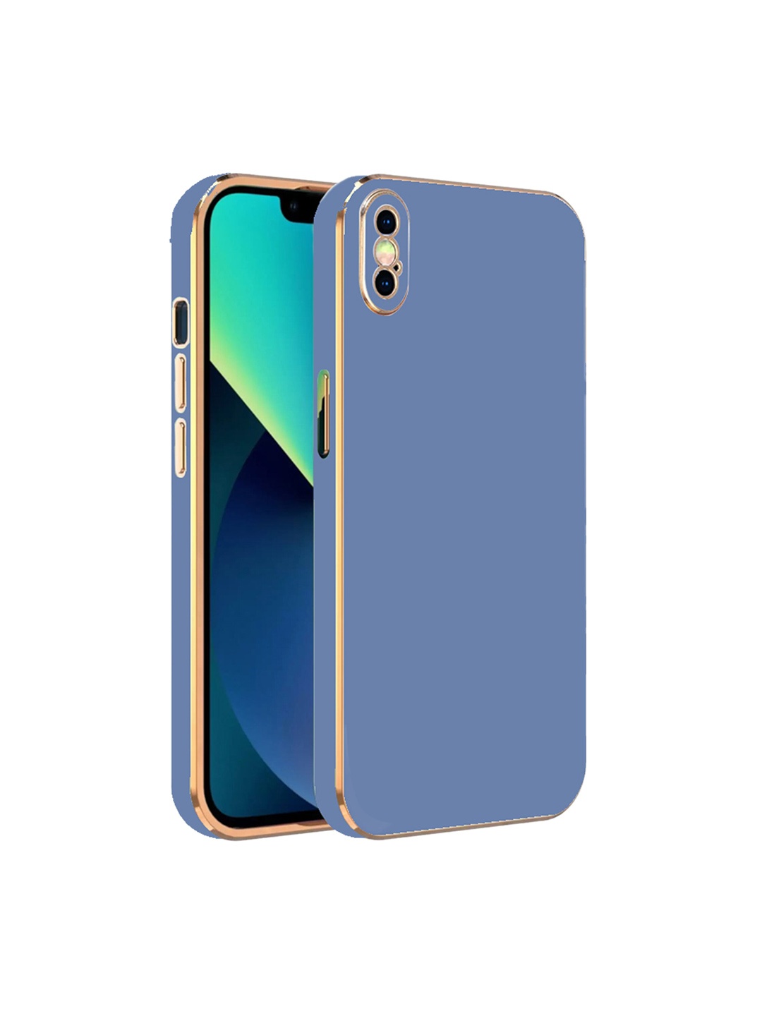 

KARWAN Electroplated Chrome 6D Back Cover Compatible For iPhone X Mobile Phone, Blue