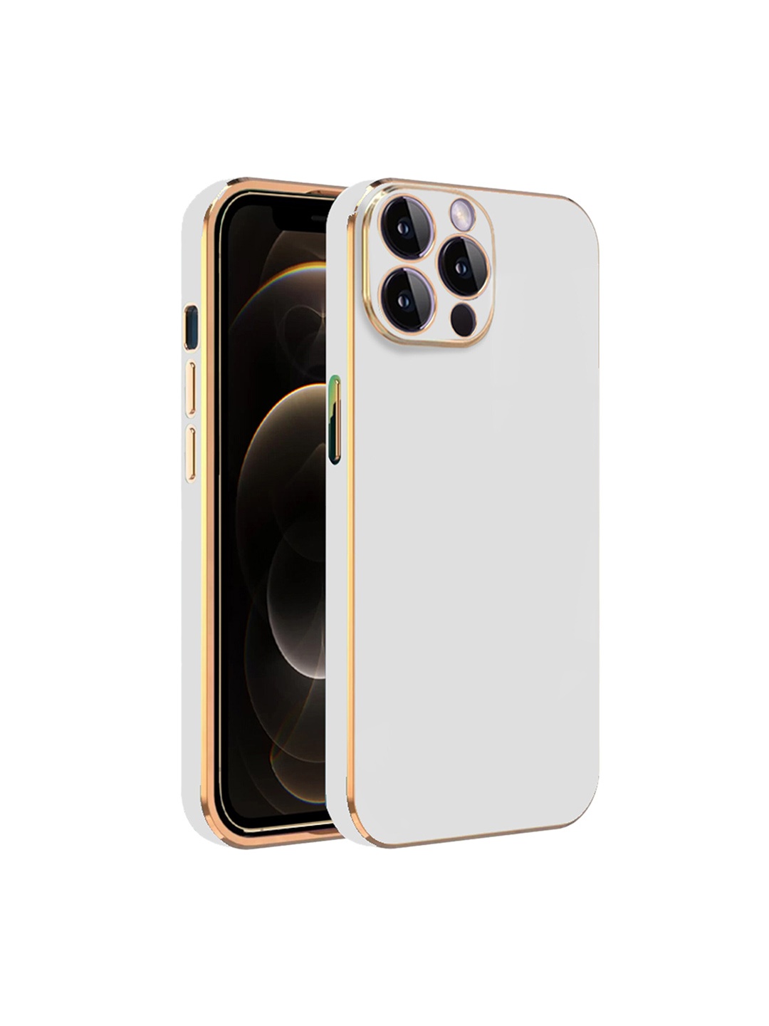 

KARWAN Electroplated iPhone 12 ProMax Chrome 6D Back Cover, White