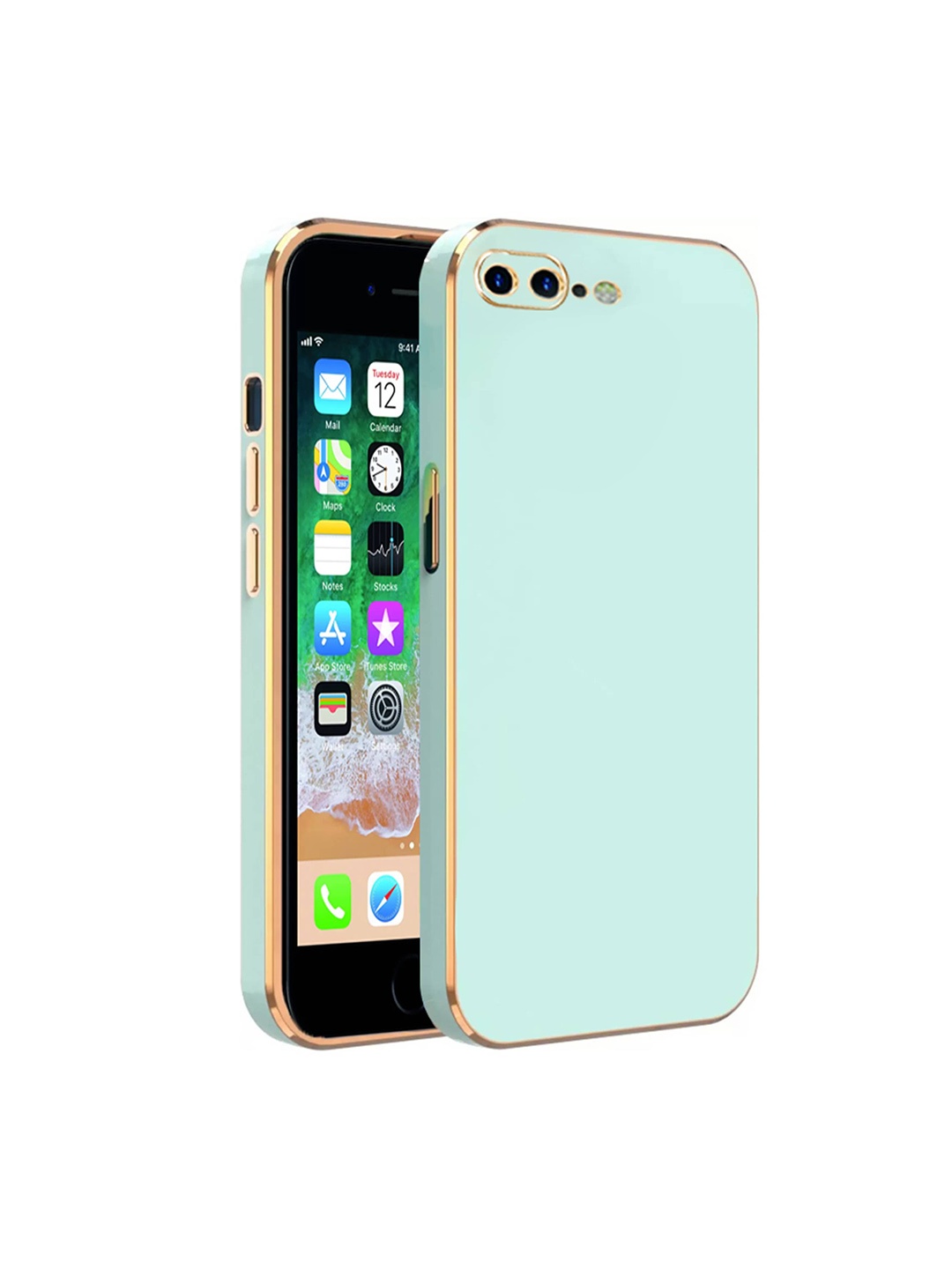 

Karwan Electroplated Chrome 6D iPhone 8 Plus Back Cover, Green