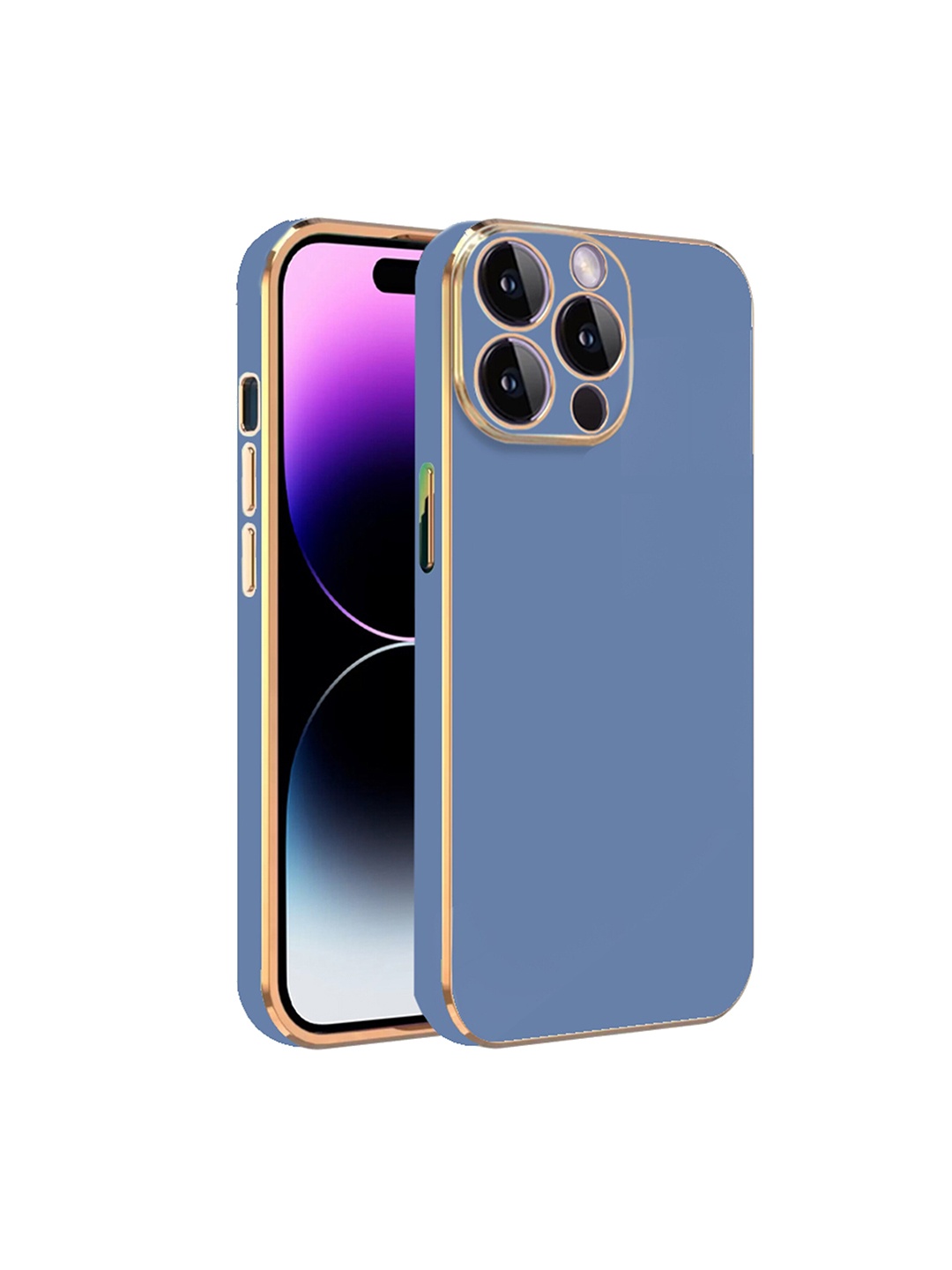 

Karwan Electroplated Chrome 6D iPhone 14 ProMax Case, Blue