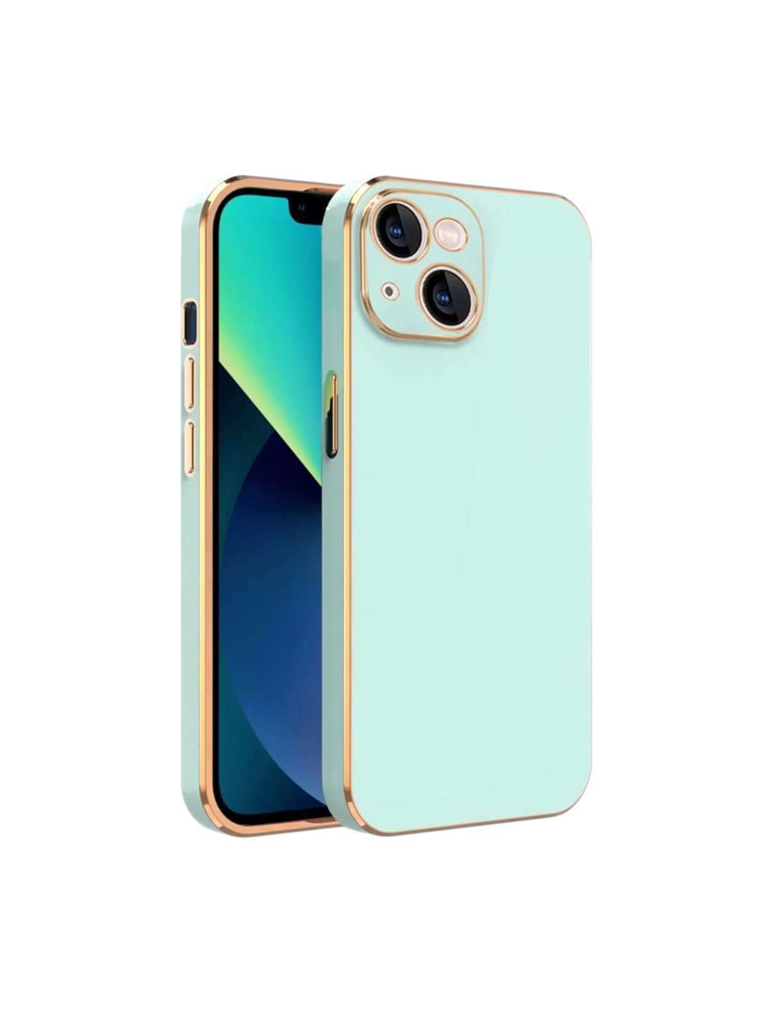 

Karwan iPhone 13 Mobile Phone Electroplated Chrome 6D Back Cover, Green