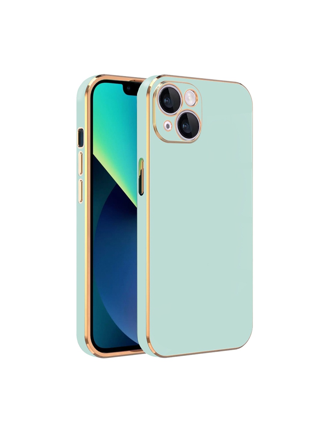 

Karwan iPhone 14 Electroplated Chrome 6D Mobile Phone Case, Green