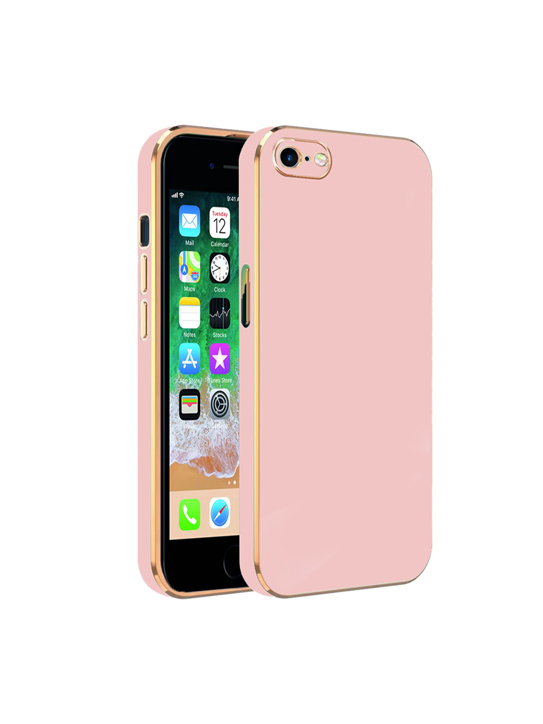

KARWAN iPhone 6s Electroplated Chrome 6D Back Cover, Pink