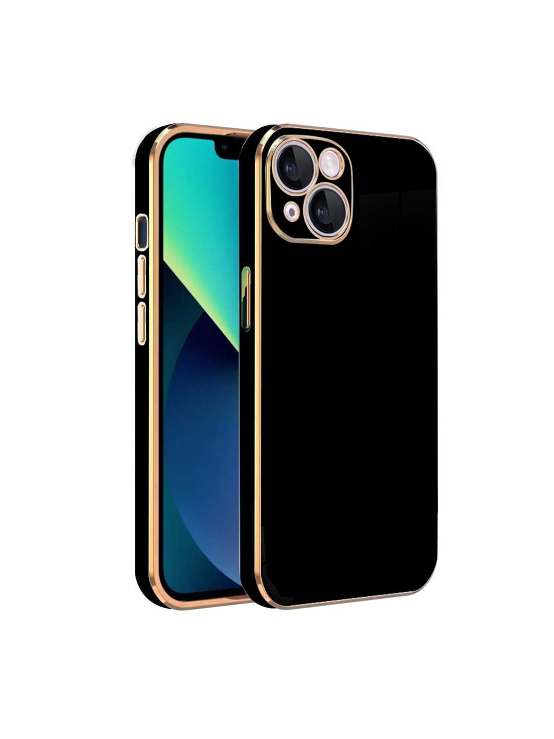 

Karwan iPhone 14 Plus Mobile Phone Electroplated Chrome 6D Back Cover, Black