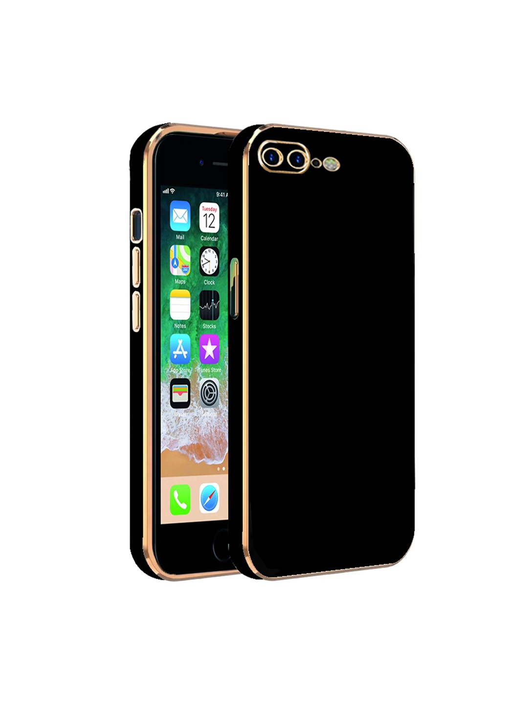 

Karwan iPhone 7 Plus Electroplated Chrome 6D Mobile Phone Case, Black