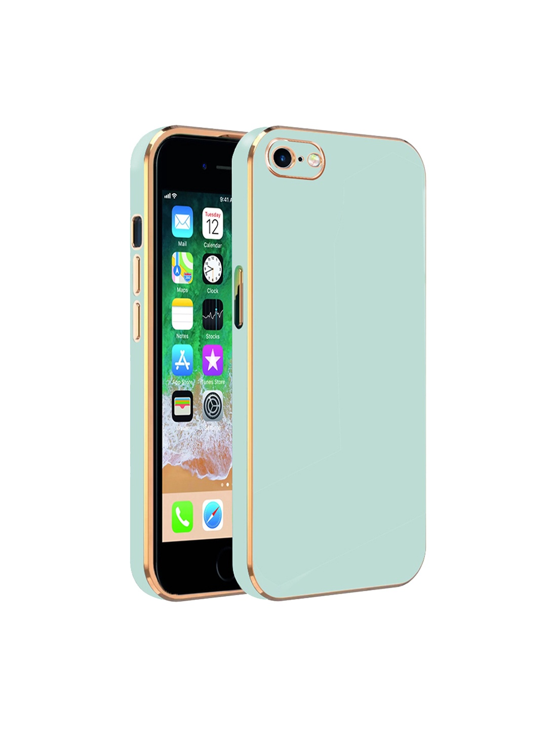 

Karwan Electroplated Chrome 6D iPhone 7 Back Case, Green