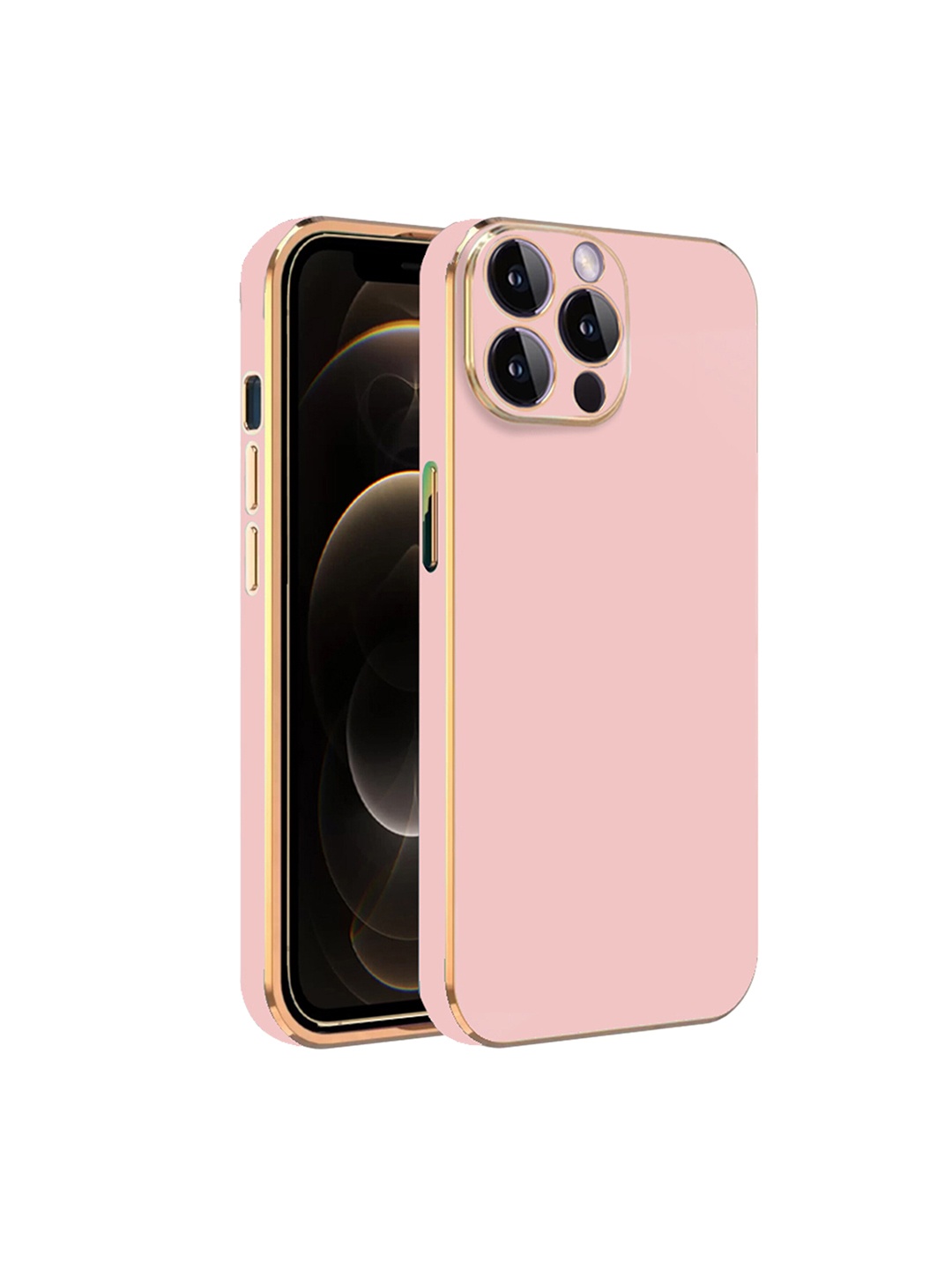 

Karwan Electroplated Chrome 6D iPhone 13 Pro Max Back Cover, Pink