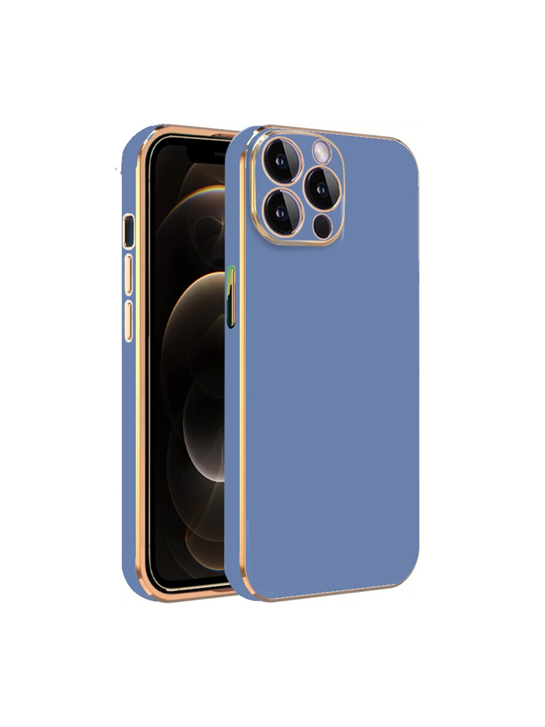 

KARWAN Electroplated Chrome iPhone 11 Pro 6D Back Cover, Blue