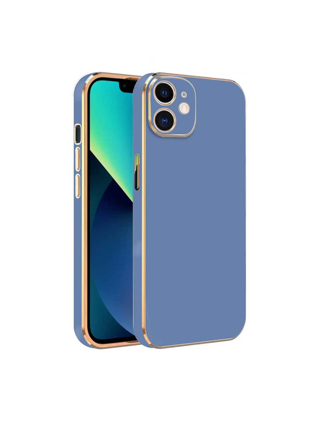 

KARWAN iPhone 12 Electroplated Chrome 6D Back Cover, Blue