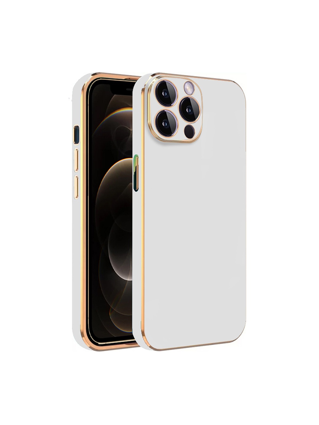 

Karwan Electroplated Chrome iPhone 11 ProMax 6D Back Cover, White