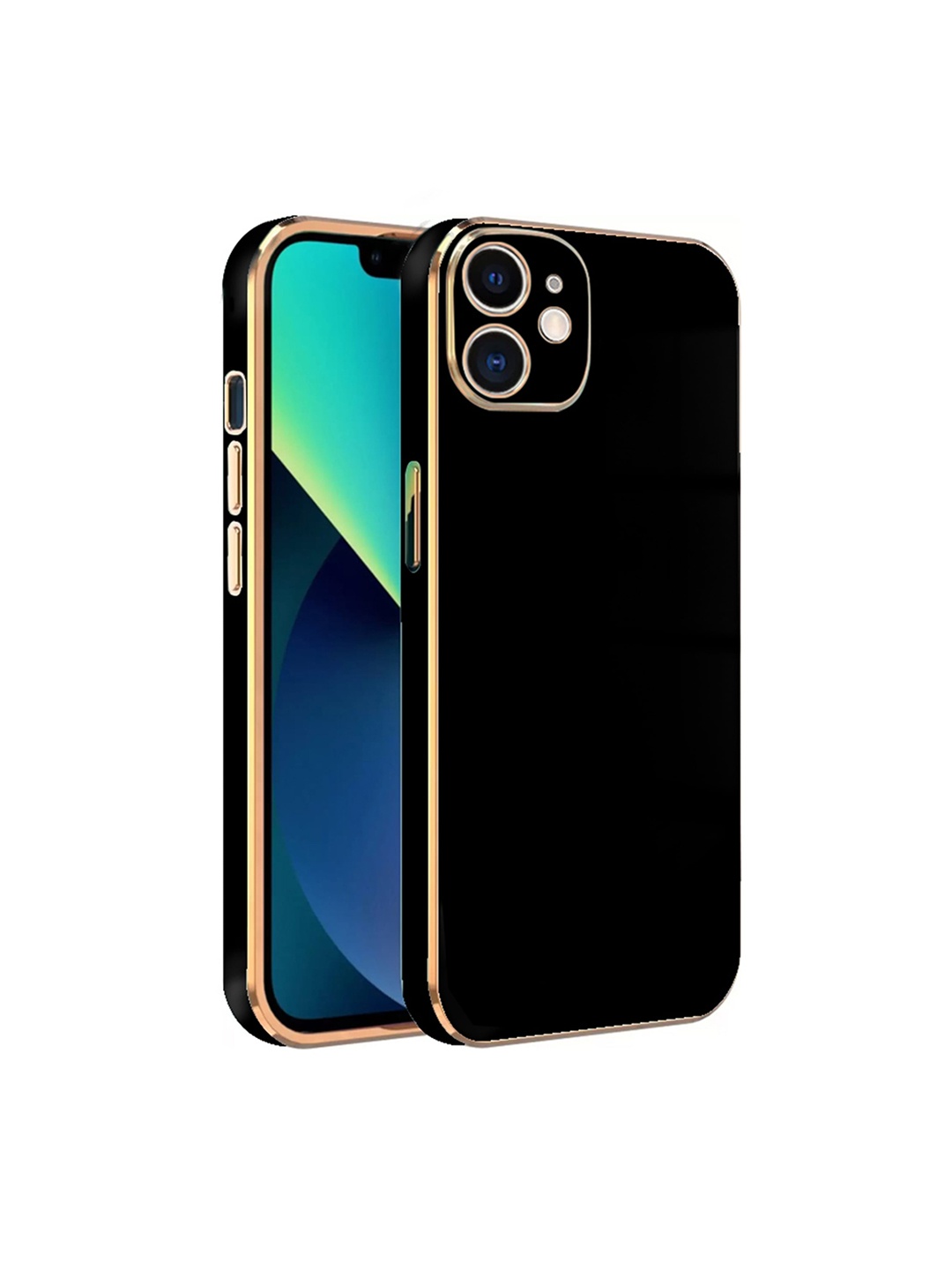 

Karwan iPhone 12 Electroplated Chrome 6D Mobile Phone Case, Black