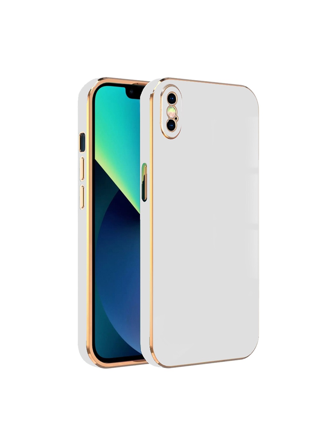 

Karwan Electroplated Chrome 6D iPhone XS Max Back Cover, White