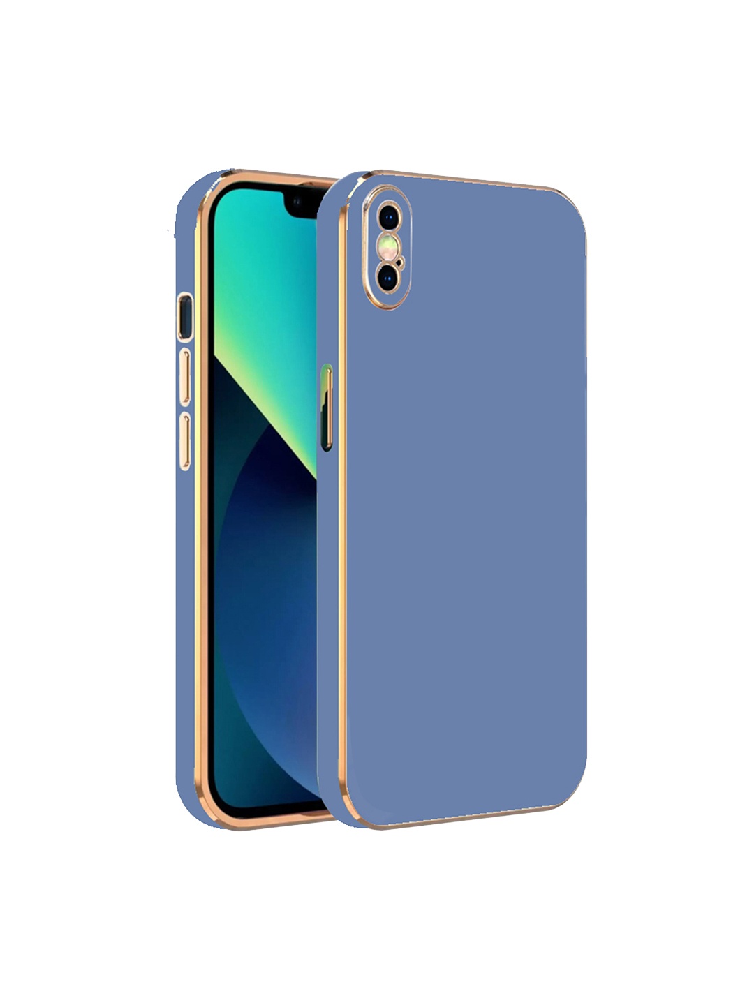 

Karwan Electroplated Chrome 6D iPhone XS MAX Back Cover, Blue