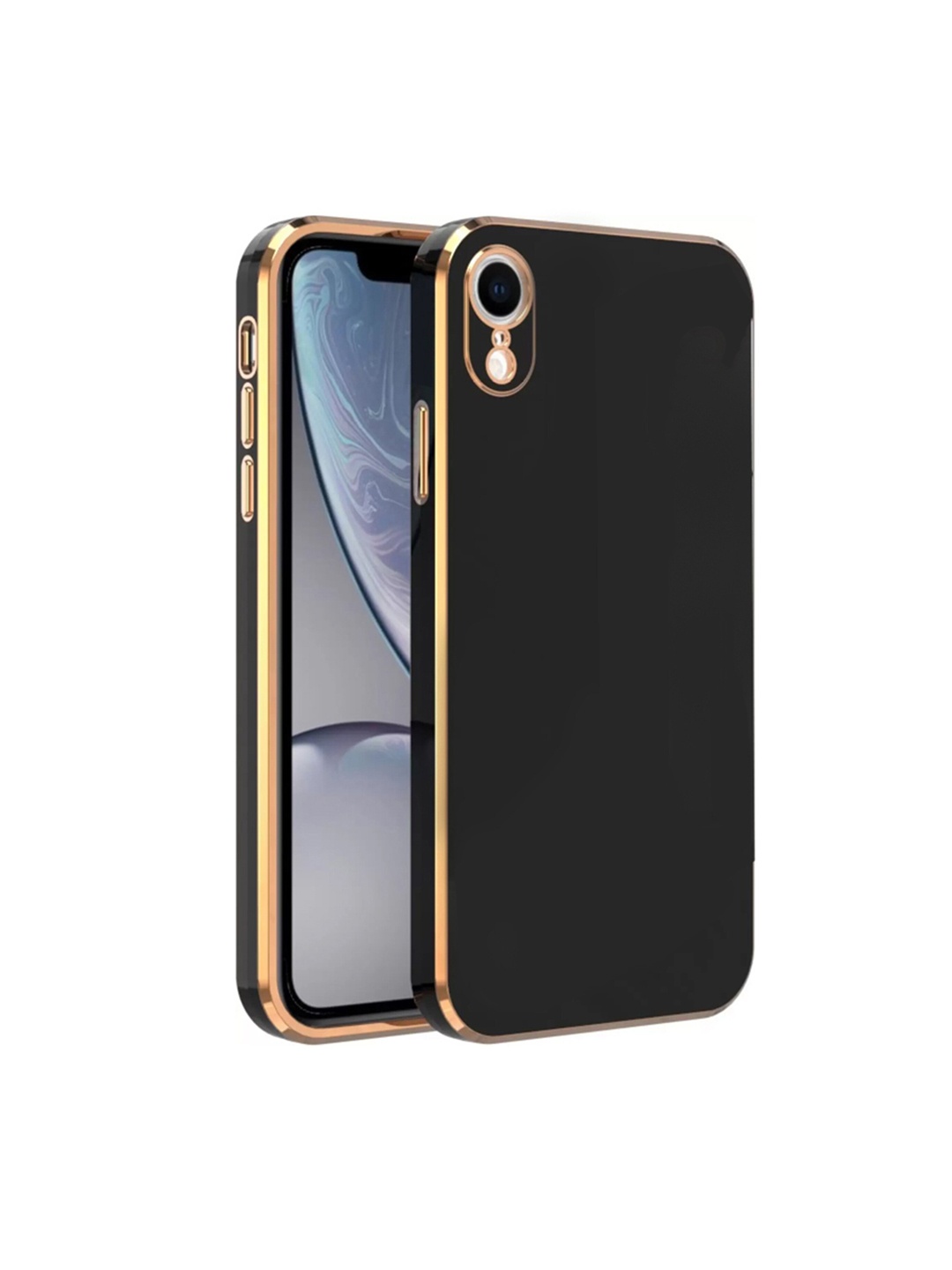 

Karwan iPhone XR Electroplated Chrome 6D Mobile Phone Case, Black