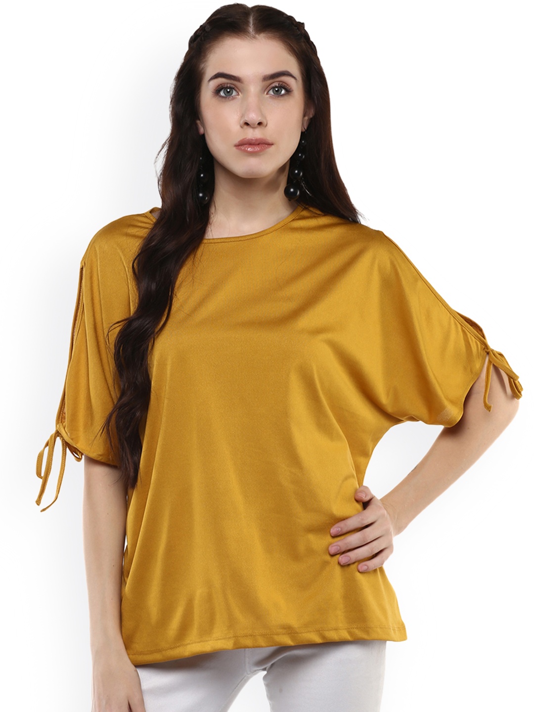 

Harpa Women Mustard Yellow Solid Top