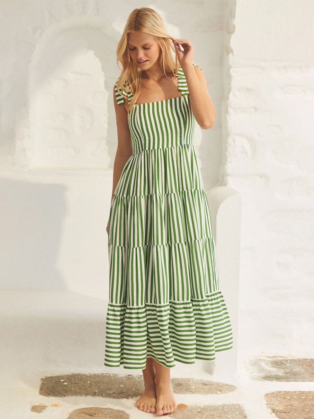 

StyleCast Striped Maxi Dress, Green