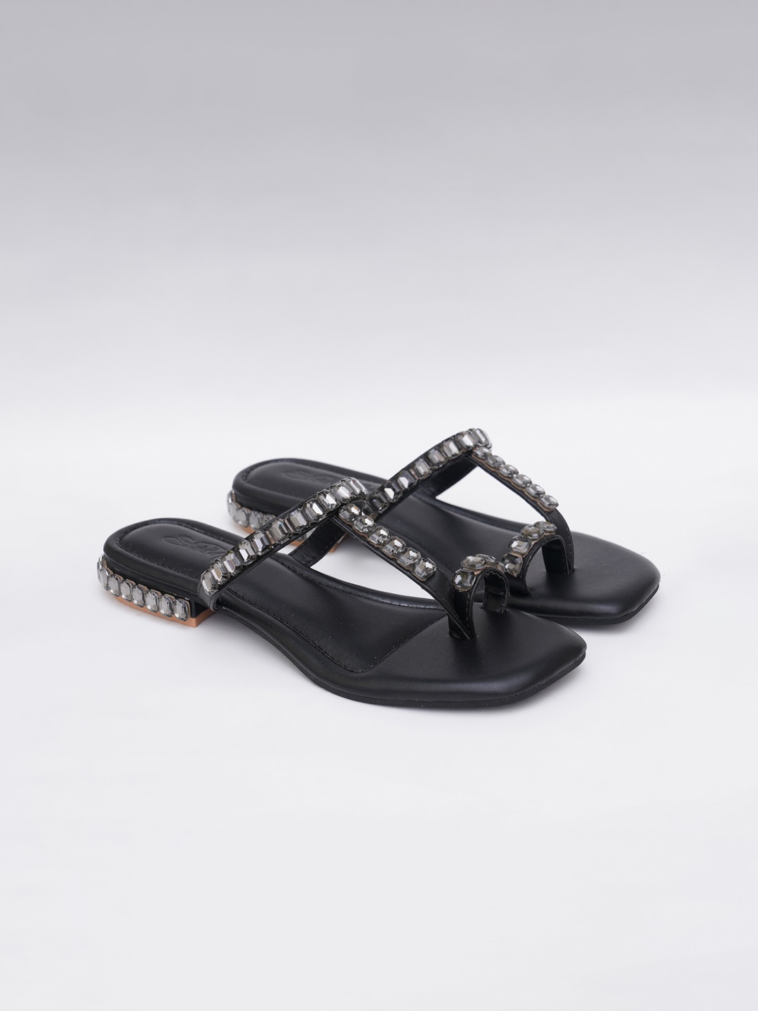 

Sole House Embellished One Toe Flats, Black
