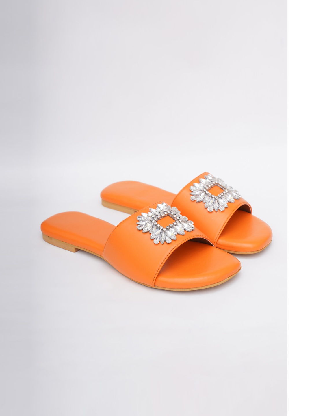 

Sole House Embellished Open Toe Flats, Orange
