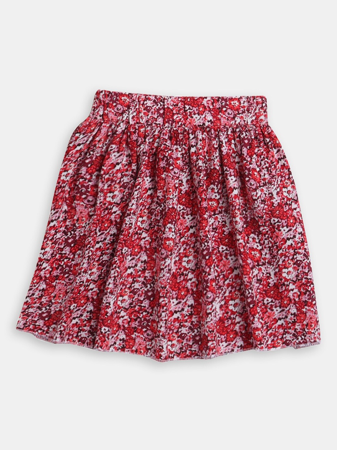 

Hopscotch Girls Printed A-Line Midi Skirt, Red