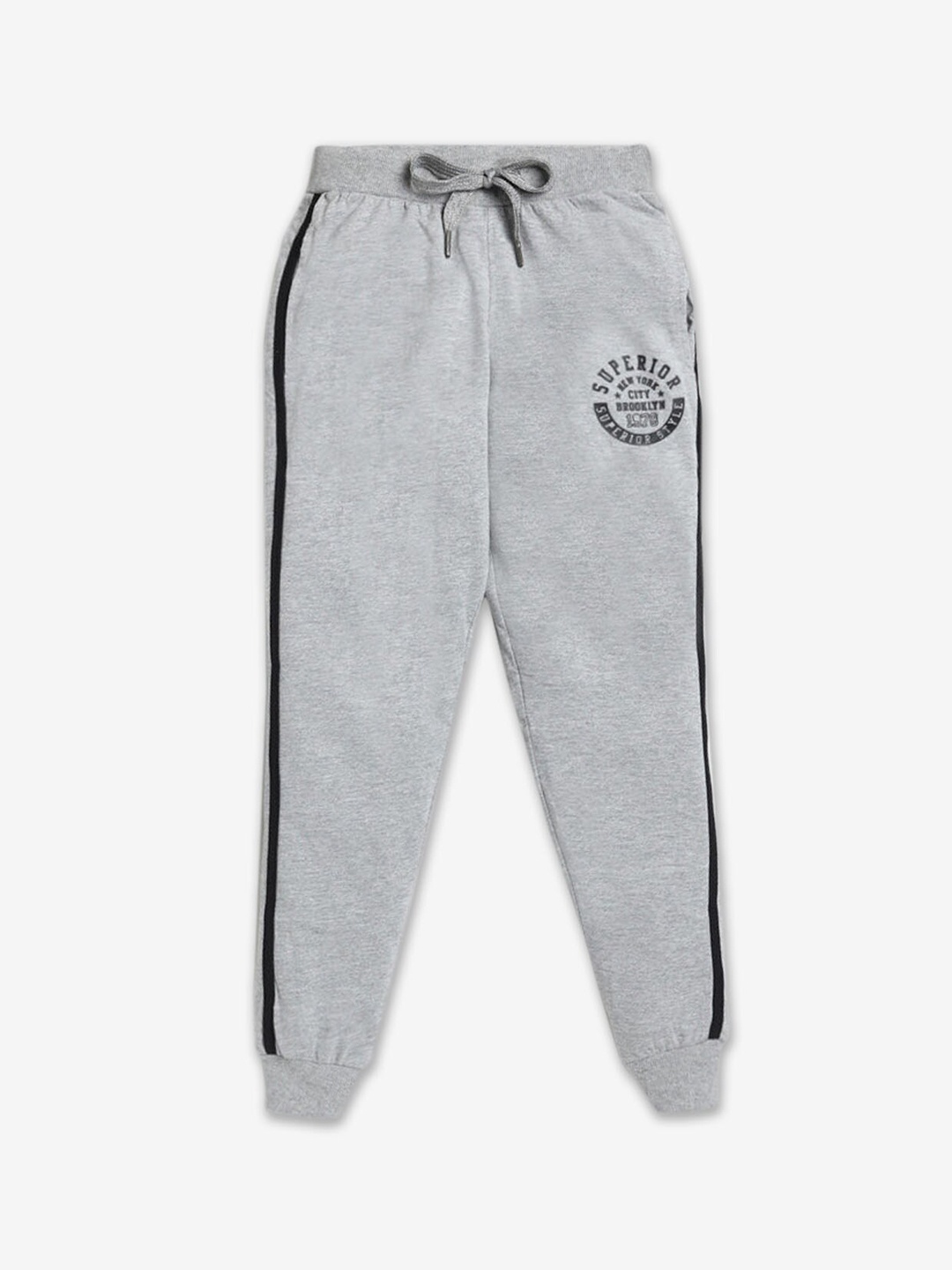 

Hopscotch Boys Regular-Fit Cotton Joggers, Grey