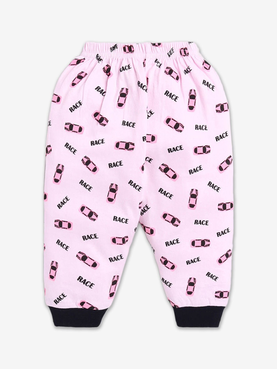 

Hopscotch Infant Girls Printed Cotton Joggers, Pink