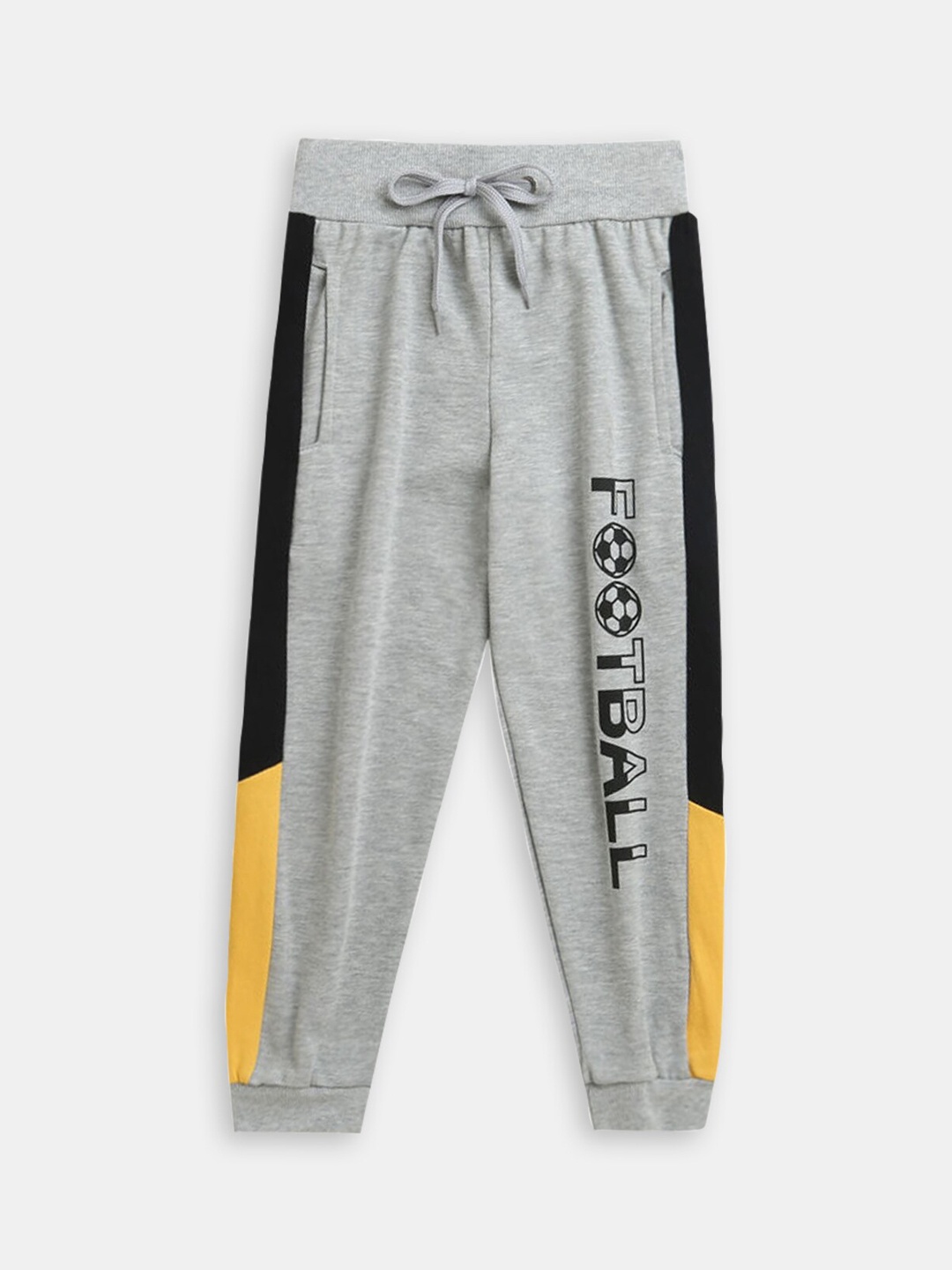 

Hopscotch Boys Side Panel Detail Cotton Joggers, Grey