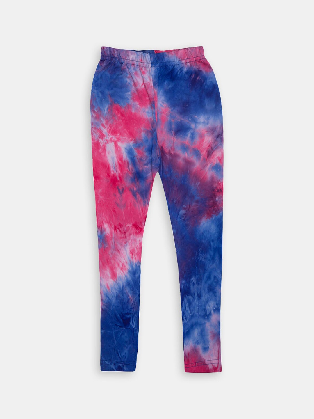 

Hopscotch Girls Tie & Dyed Cotton Ankle Length Leggings, Blue